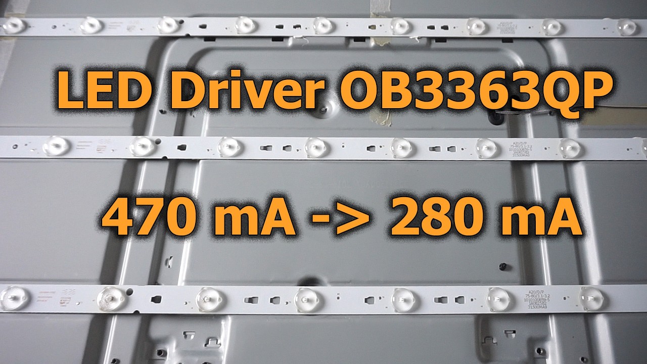 Ремонт MYSTERY MTV3231LT2. Заміна LED та зниження струму підсвітки телевізора на драйвері OB3363QP