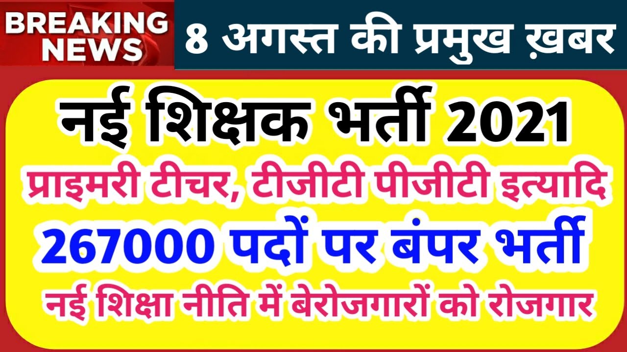 UP New Shikshak Bharti 2020 | UP TGT PGT vacancy 2020, New Teacher recruitment