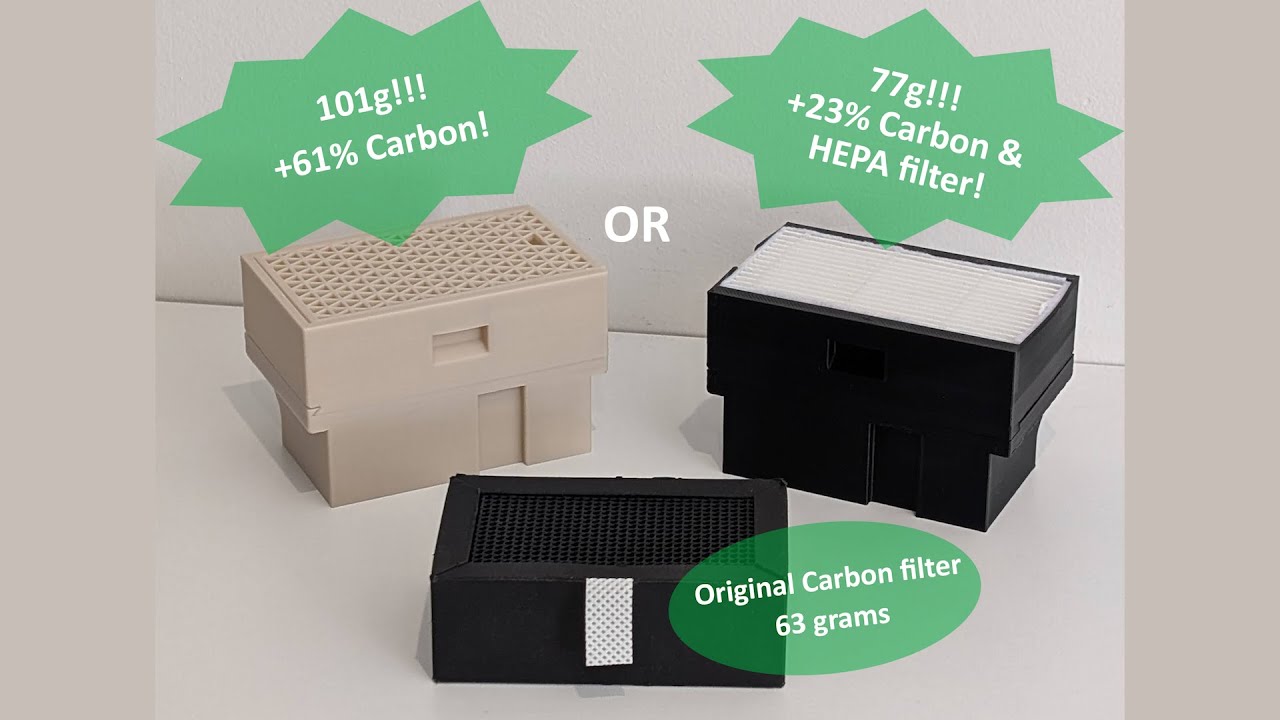 Bigger Carbon & Hepa Filter for Bambu Lab X1 & P1S