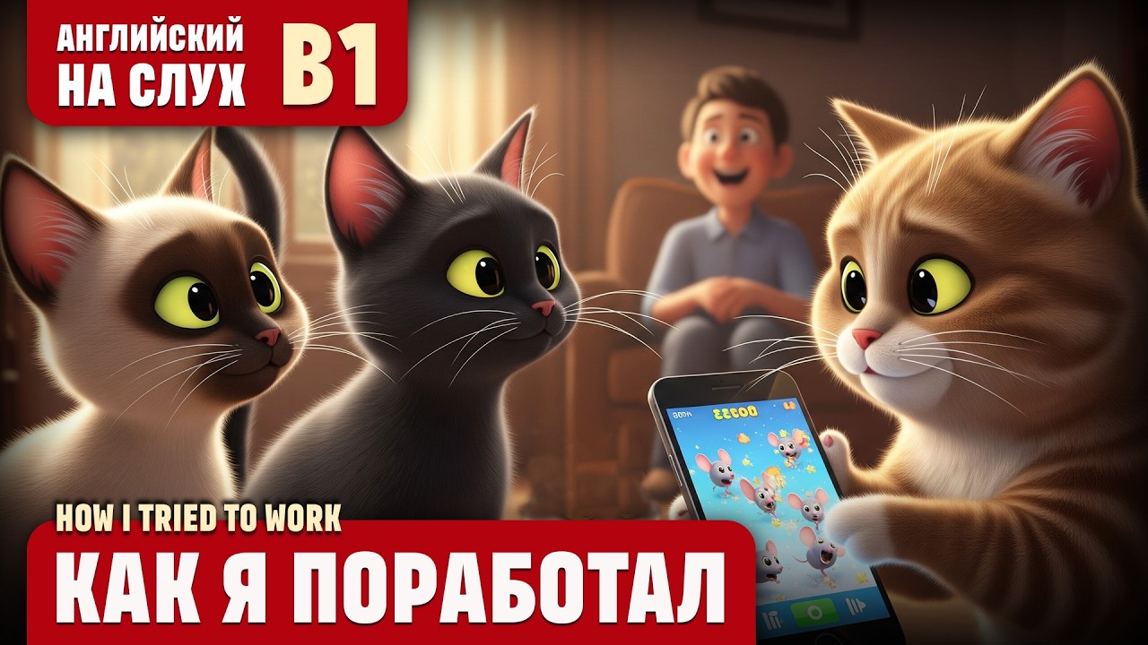 Как я поработал. Весёлый рассказ (уровень B1). Английский на слух.