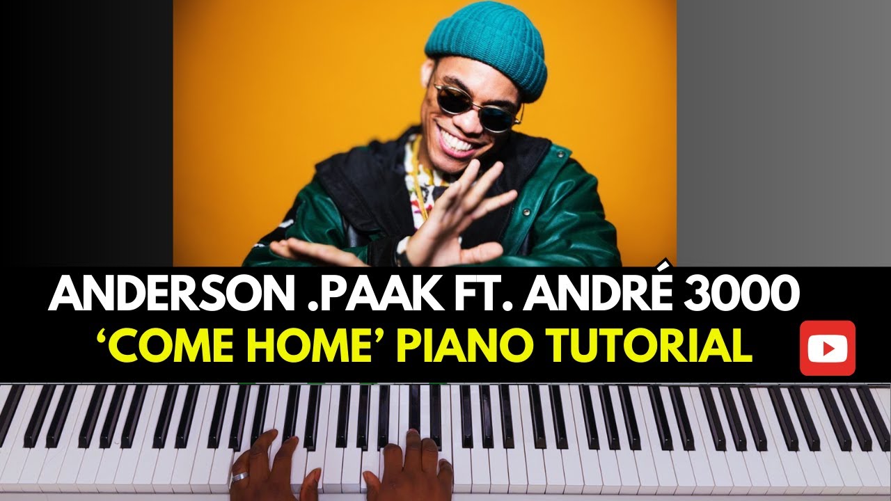 Anderson .Paak Ft. André 3000 - Come Home Piano Tutorial (MIDI Included)
