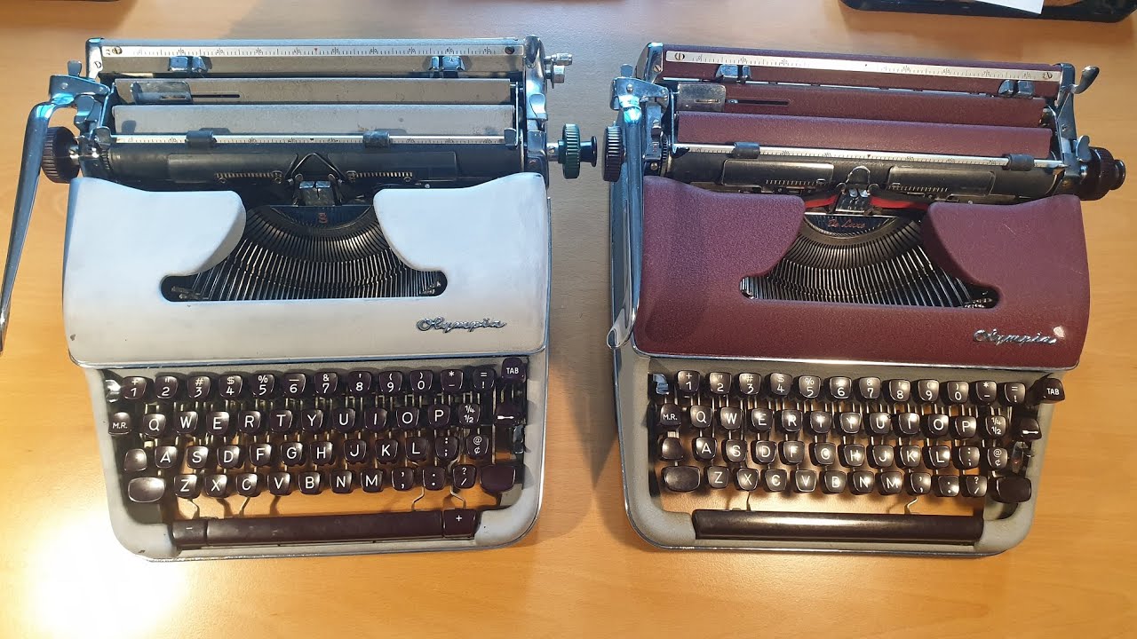 Olympia SM3 & SM4 Typewriters italic & cursive typefaces