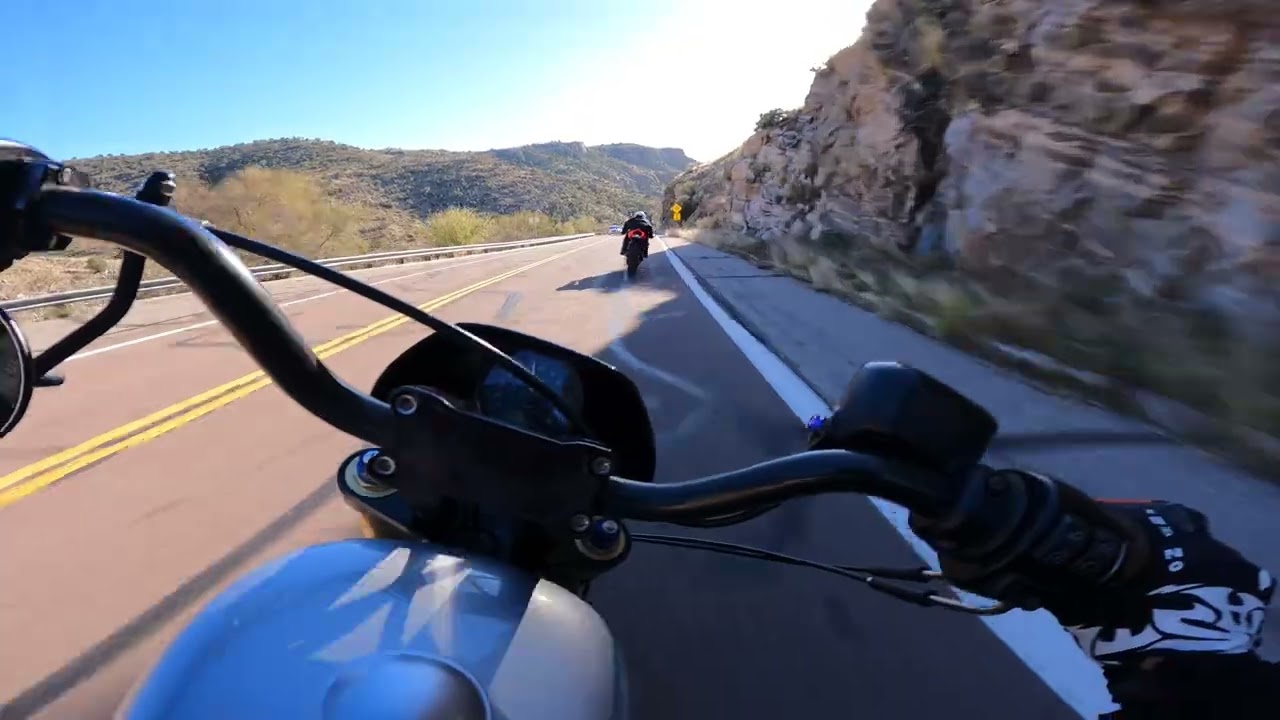 Chasing a Ducati Panigale on my Harley Davidson Race Bike
