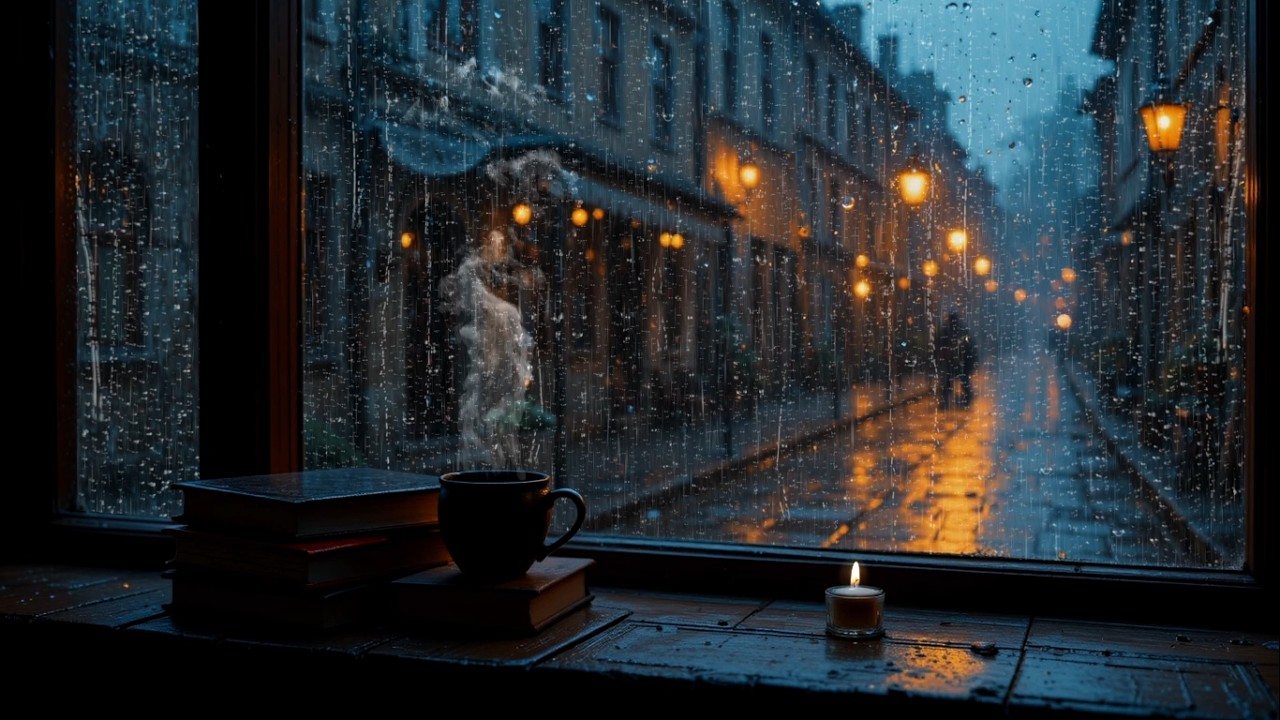 Deep Sleep Instantly with Heavy Rain on Window 🌧️ | Cozy Rainy Night Ambience