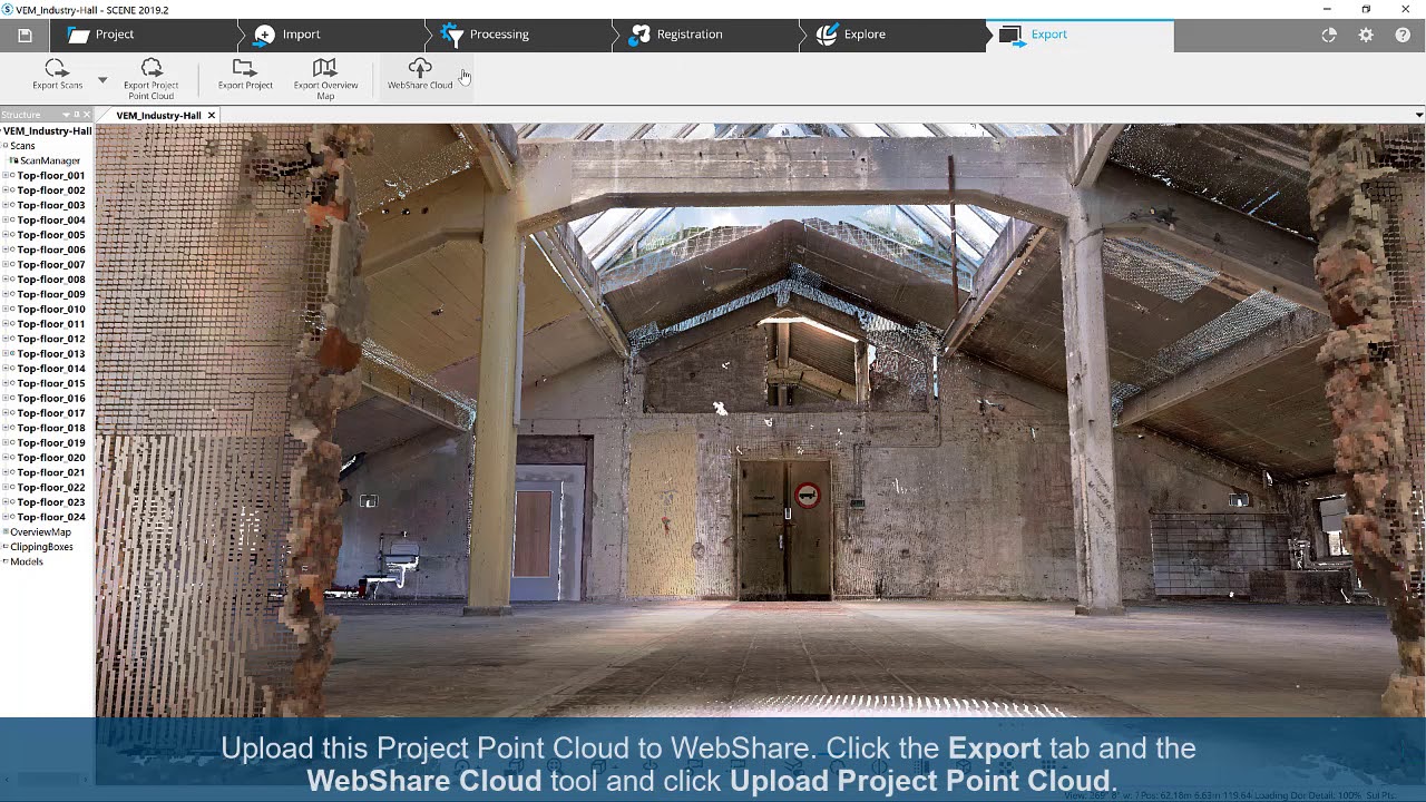 FARO SCENE WebShare Cloud - Upload 3D Point Cloud - English