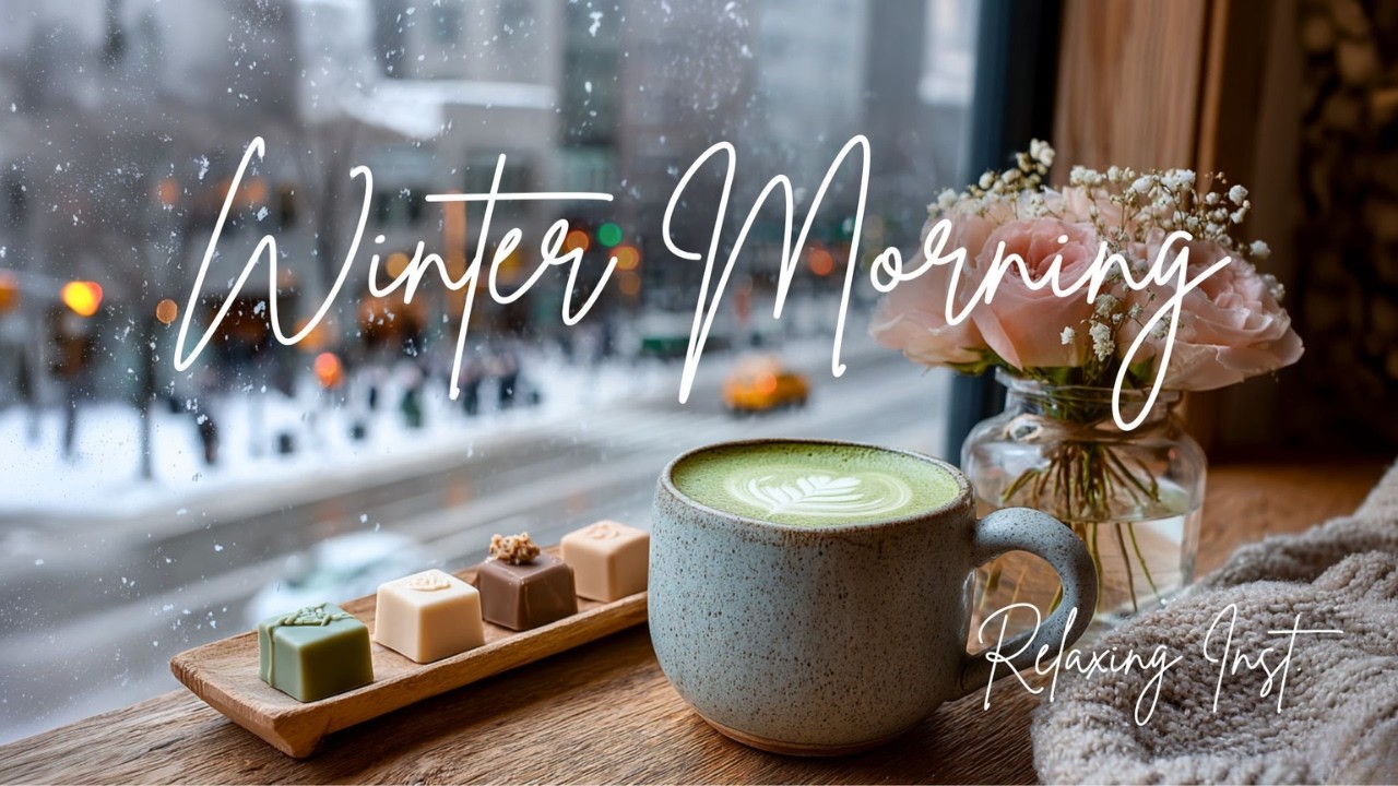 Winter Morning ❄️ Relaxing Piano & Guitar | Cozy Snowy City Vibes for Study & Focus