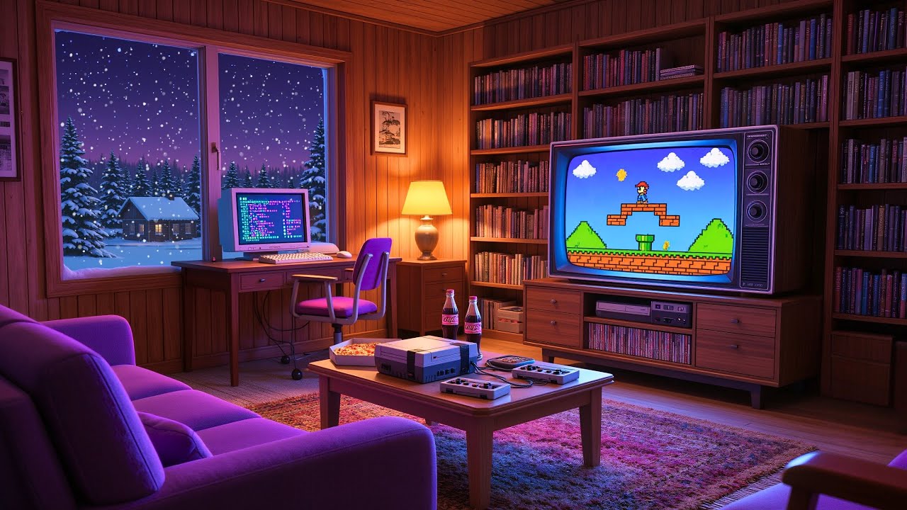 Retro Room 1985 | 🌌 Retro Synthwave Lofi Music | 80s Nostalgia Radio to Work, Relax & Game 🎮