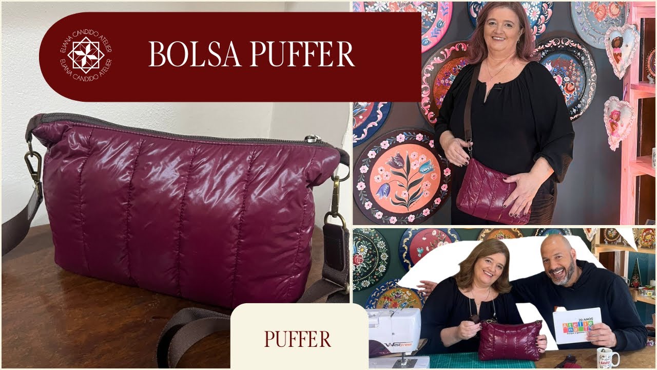 Bolsa Puffer - #artesanato #handmade #bolsa #costuracriativa #sintético #elianacandido