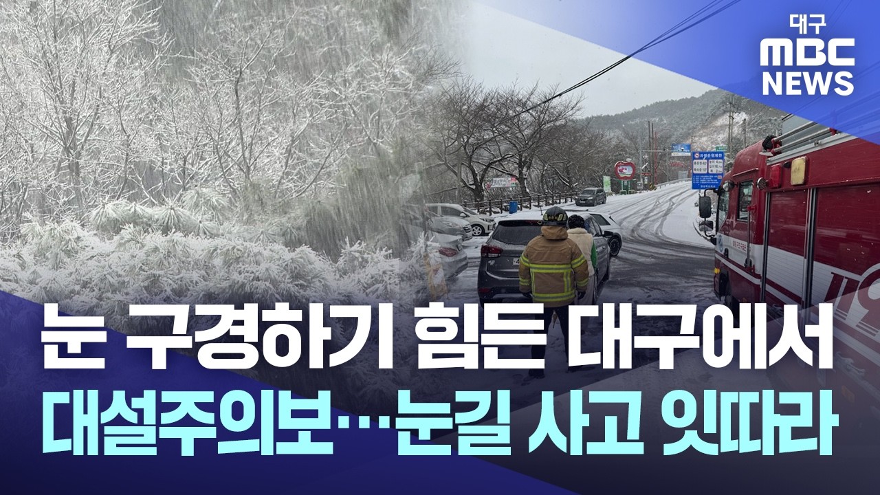 하얗게 물든 대구‥기습 함박눈에 '쿵쿵' | 대구MBC뉴스