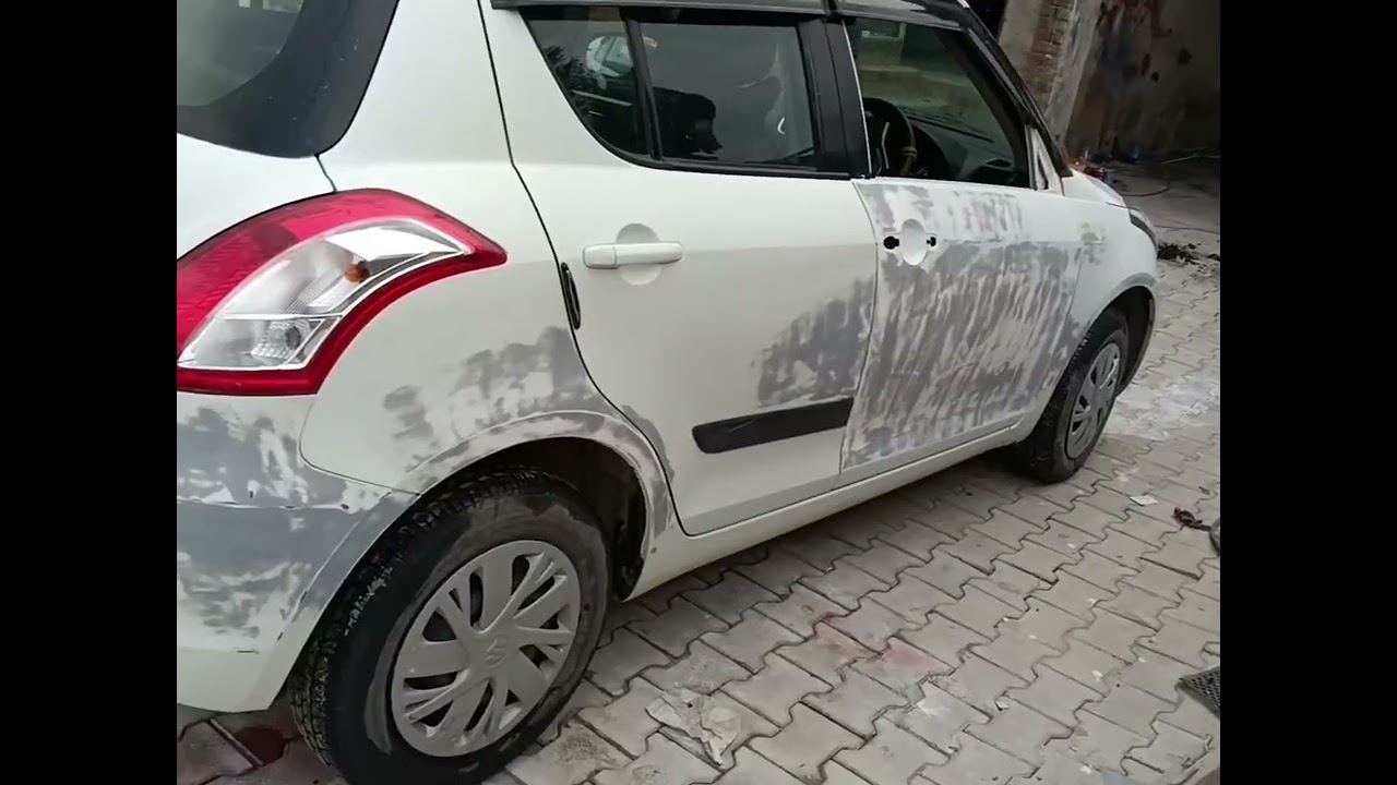 Swift accidental repair #marutisuzuki #automobile #painting 