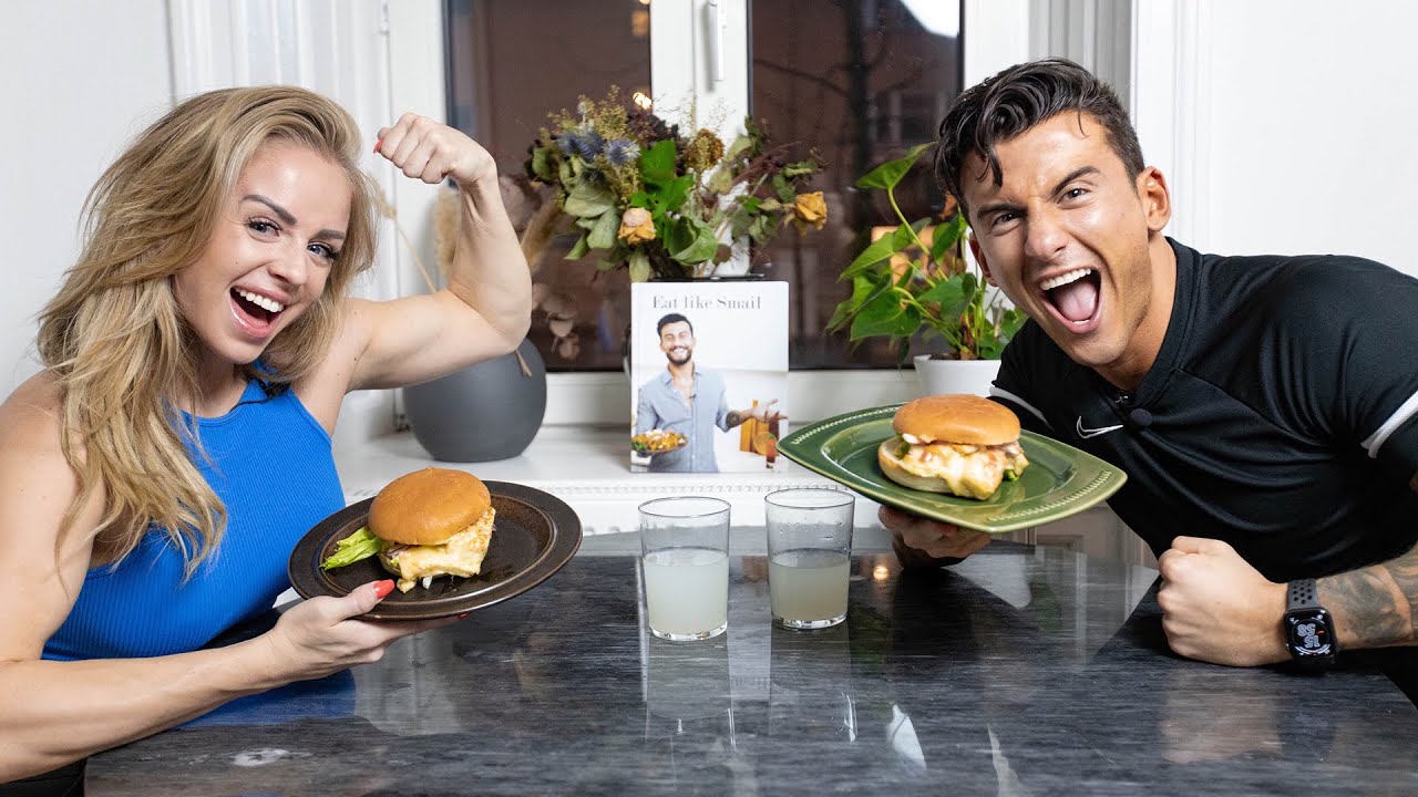 MALIN JOHANSSON MUKBANG! | HALLOUMIBURGARE | #EATLIKESMAIL