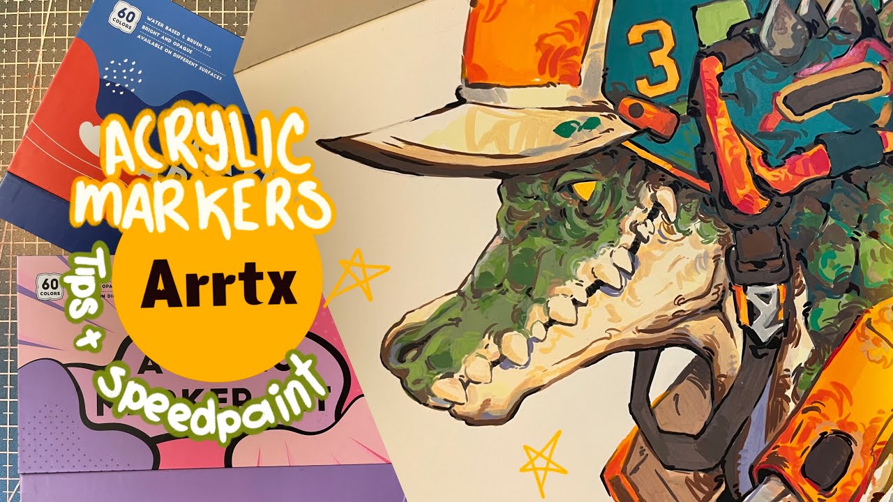 Mejora tus dibujos con plumones de acrílico (tips+speedpaint) ft. Arrtx