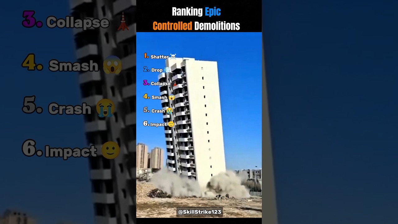 Ranking Epic Controlled Demolitions! #usa #shorts