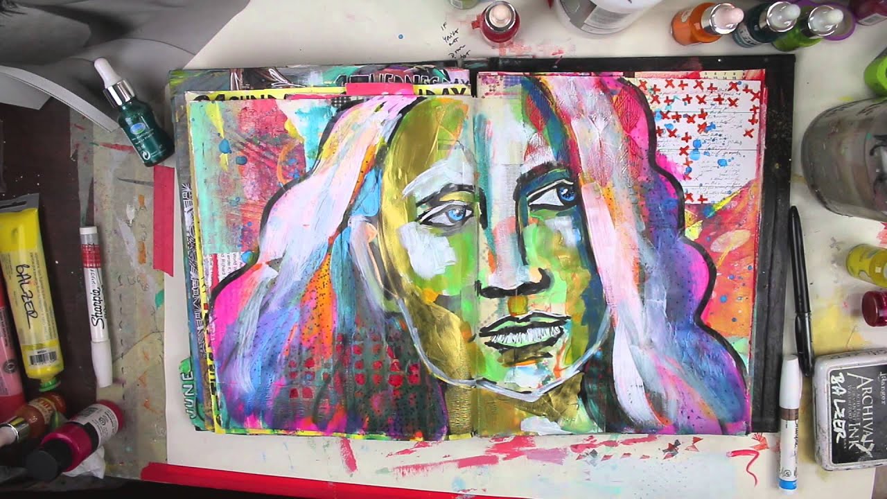Art Journaling Fast Forward: Featuring the Petals Stencil