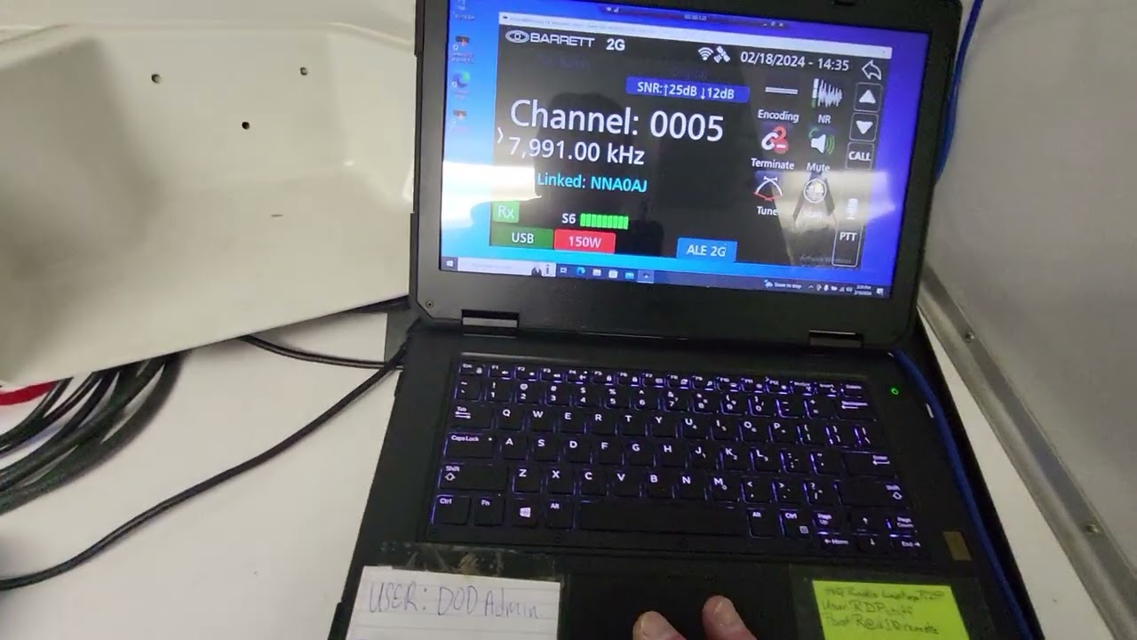 Barrett 4050 HF remote op via satellite internet link