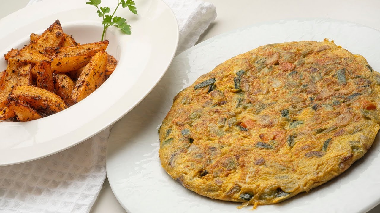 Tortilla de verduras con patatas especiadas - Karlos Arguiñano en tu cocina