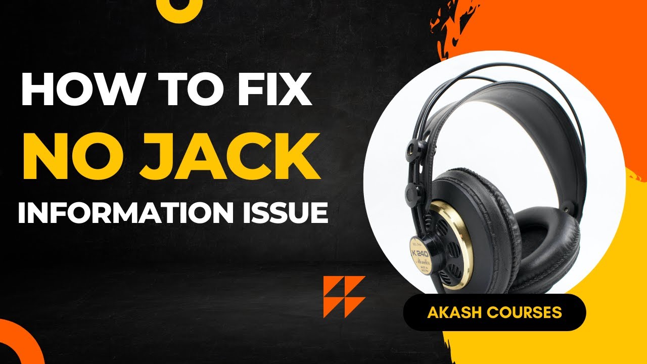 How to Fix No Jack Information Available Issue (USB Headphones not working)