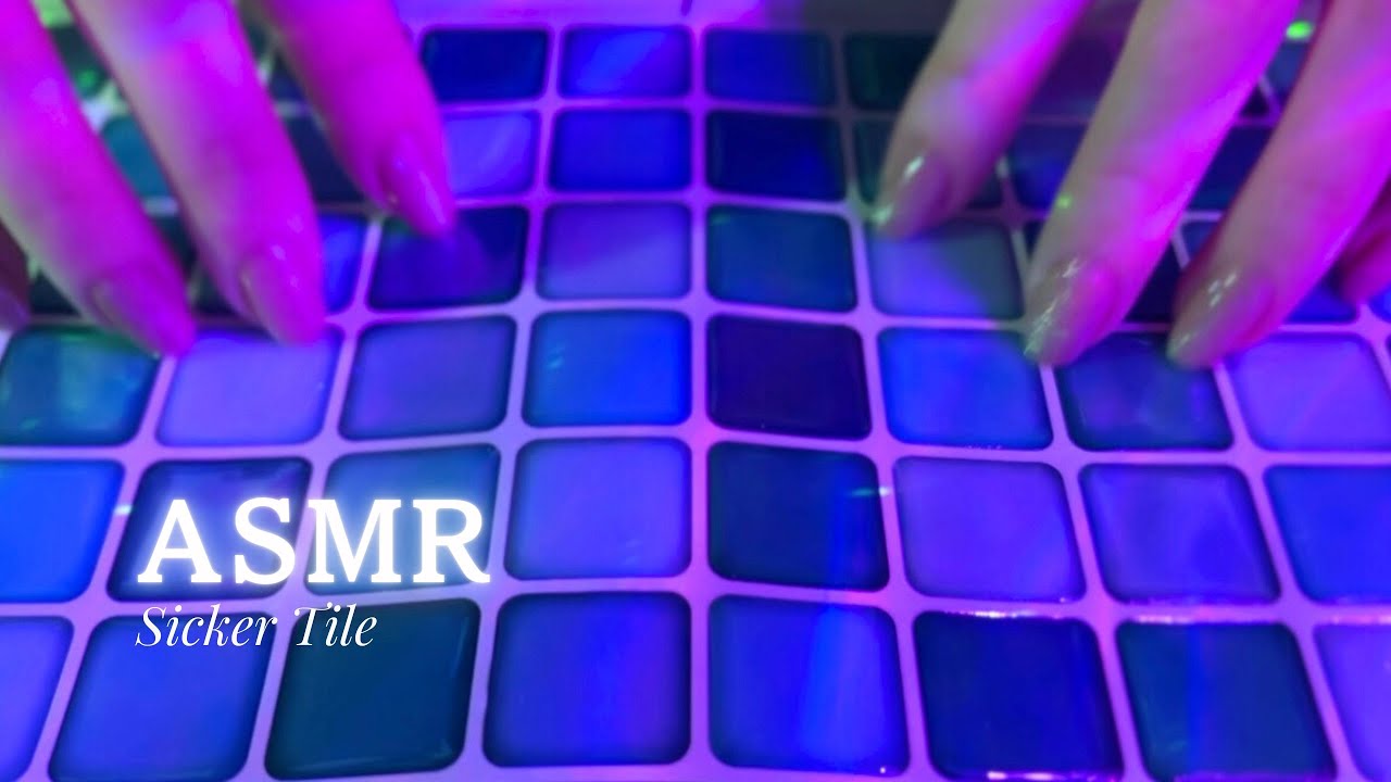 ASMR Sticker Tile🩵Tapping and Scratching(No talking,No mouth sounds)