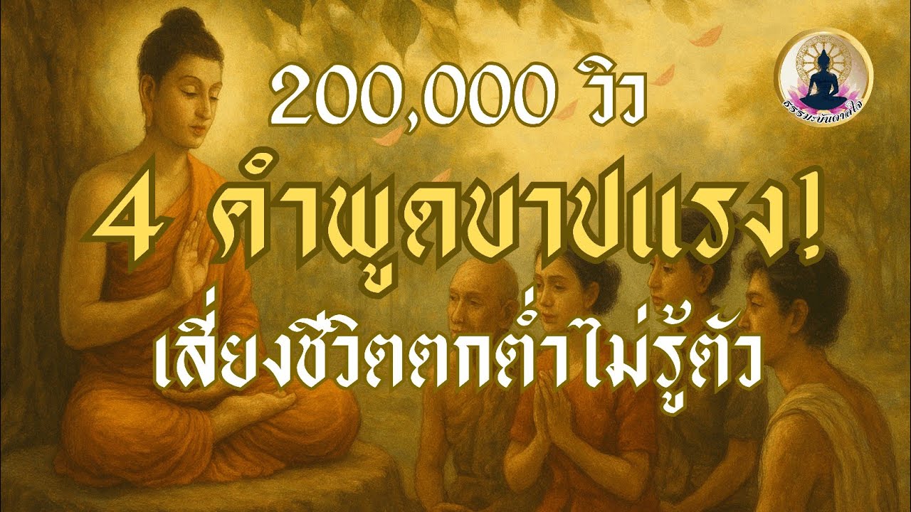 เตือนใจ! 4 คำพูดที่บาปแรง เสี่ยงชีวิตตกต่ำไม่รู้ตัว ⚠️ (Dhamma Talk) #ธรรมะบันดาลใจ #ธรรม #ข้อคิด
