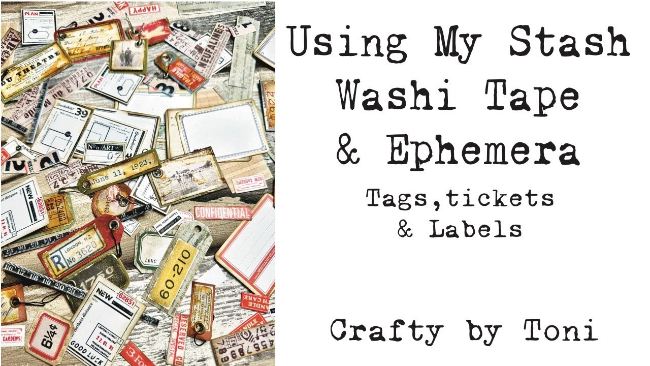 USING MY STASH……………Washi Tape & Ephemera……#timholtz #ephemera #junkjournals