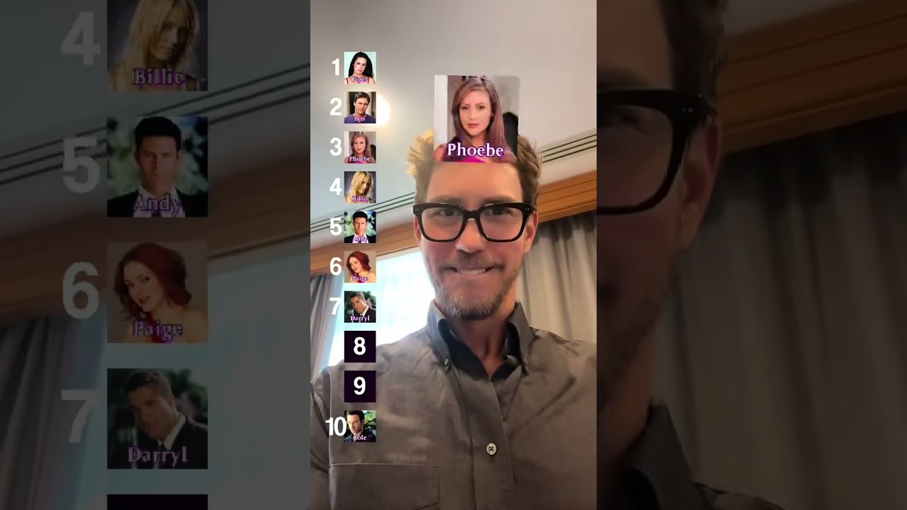 Wes Ramsey (Wyatt Halliwell) ranks the characters of Charmed 🔮 What do you think of his ranking ?