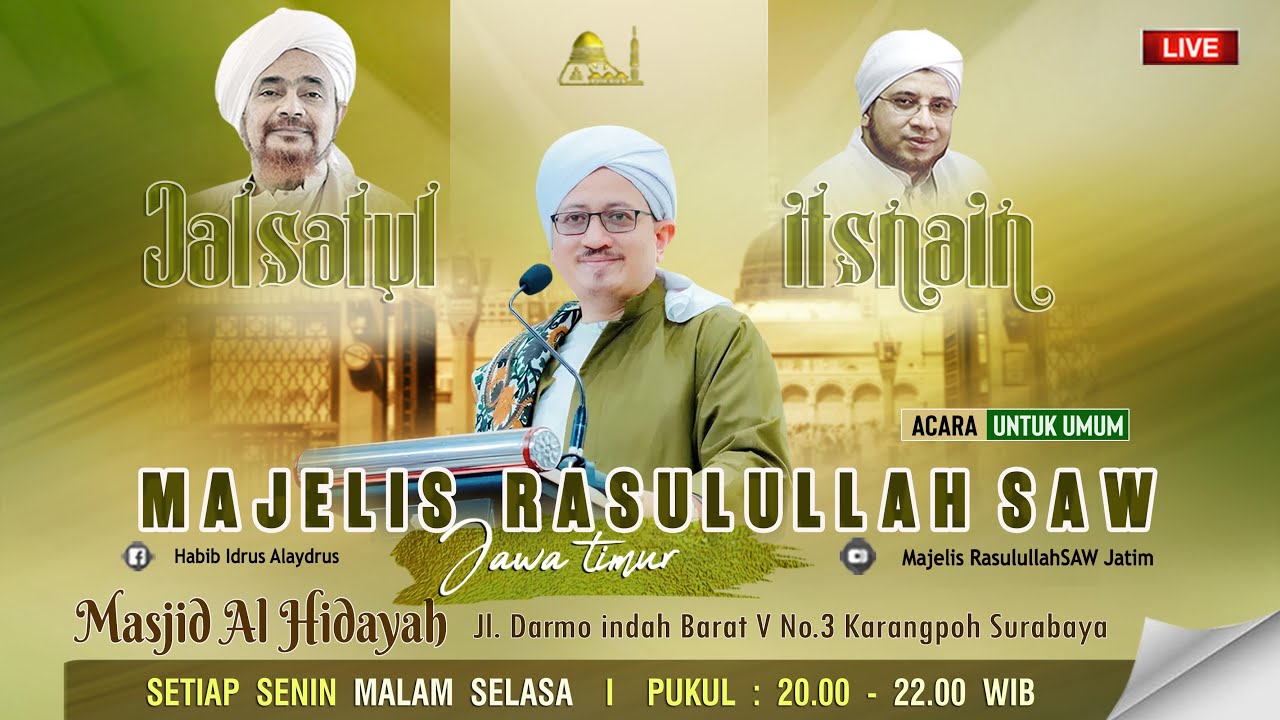 🔴 SIARAN LANGSUNG - JALSATUL ITSNAIN MAJELIS RASULULLAH SAW JAWA TIMUR - 05/01/2026