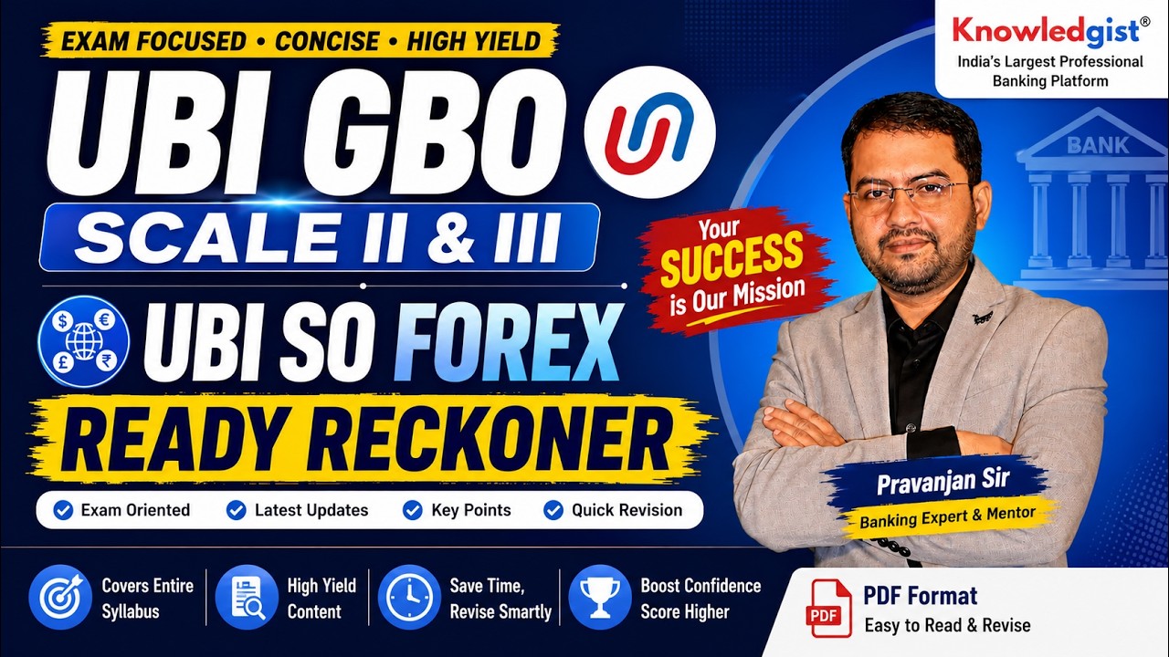 Union Bank GBO Scale 2/3 | UBI SO Forex Ready Leckoner Launched | Exam 6th Sep