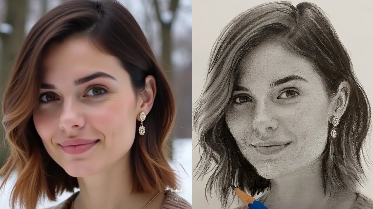 How To Draw a Realistic Portrait  | Graphite Powder and Pencil | easy-to-follow | Step-by-Step
