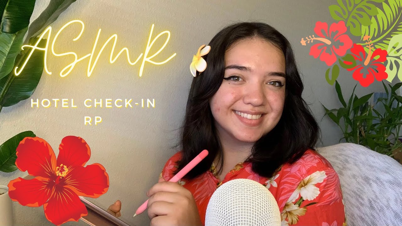 ASMR - Hawaii Hotel Check-In🌴🌺 (RP) (Soft-spoken, layered sounds)