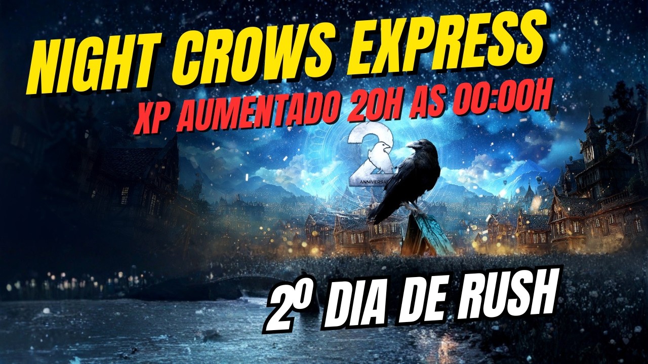 DIA 2: Rumo ao Nível 58! 🚀 Rushando no Servidor Express Night Crows