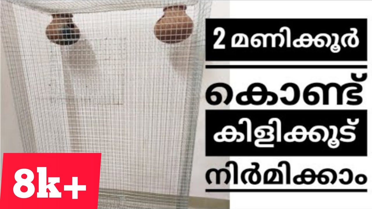 കുറഞ്ഞ ചിലവിൽ ഒരു കിളിക്കൂട് ഉണ്ടാക്കാം/Bird cage making in low cost