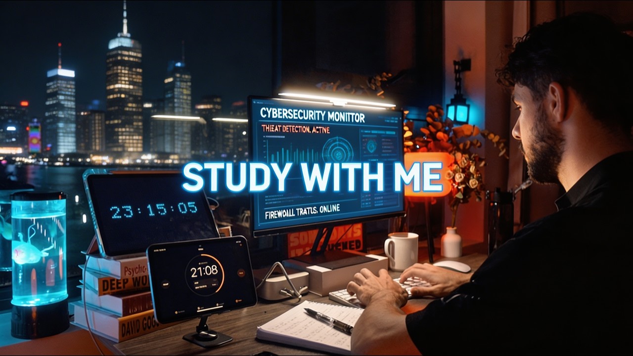 1-Hour Study With Me - Pomodoro, Cybersecurity, Hyperfocus