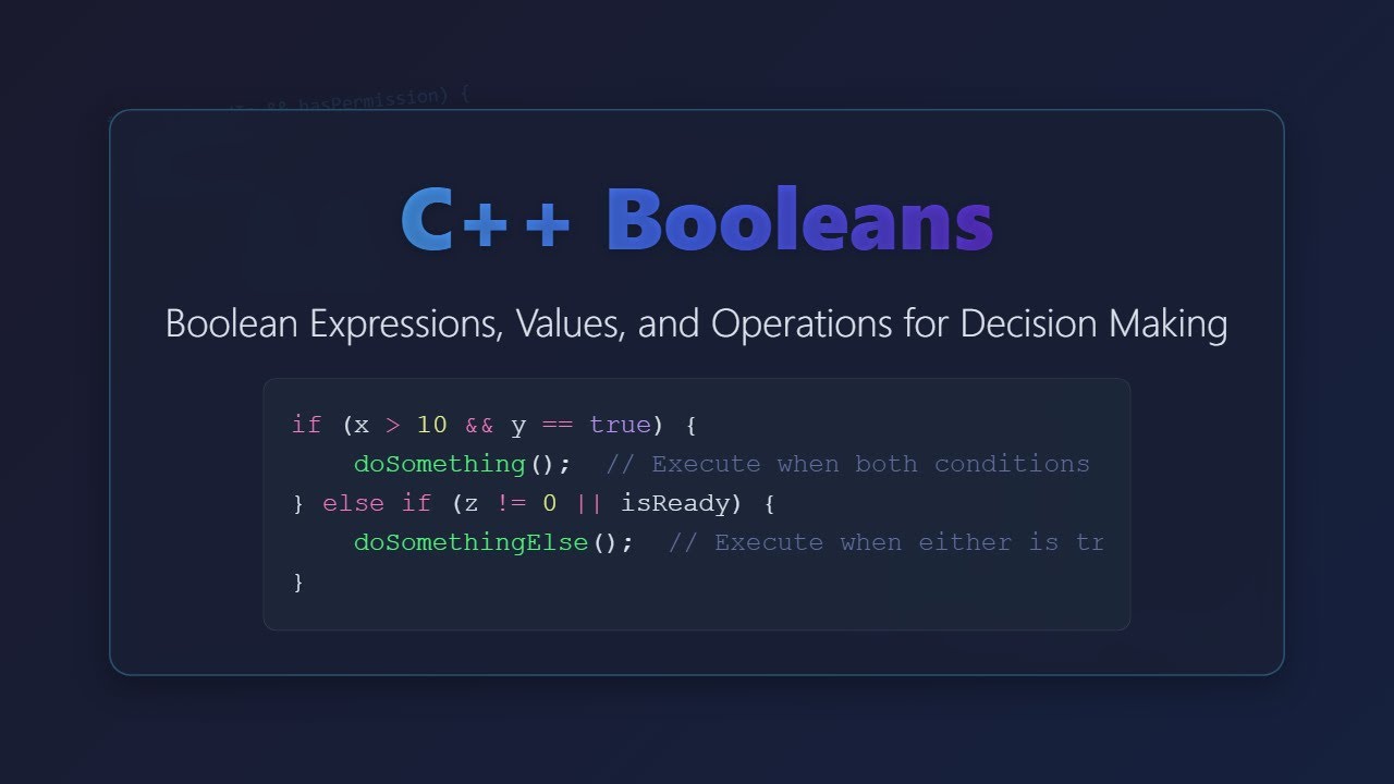 C++ Booleans: Master True/False Logic for Beginners