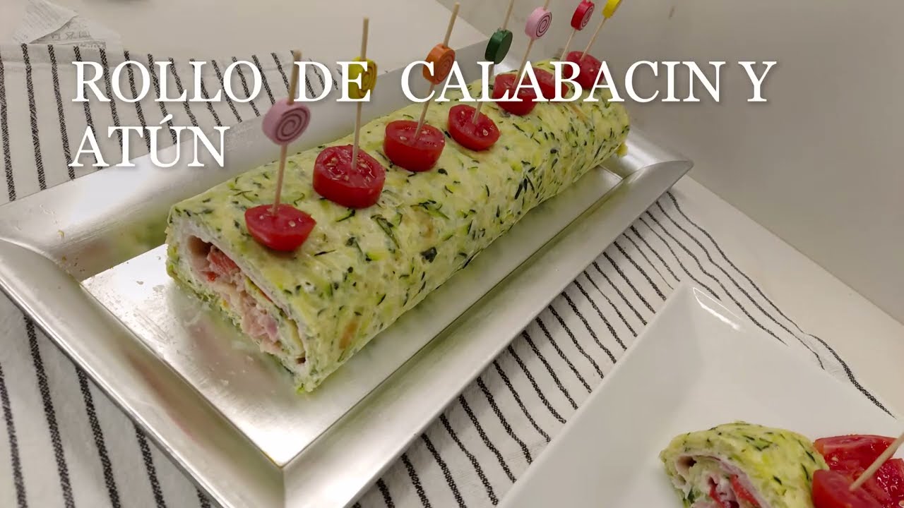 Rollo de calabacín frio de Atún  #rollodecalabacinyatún #calabacín