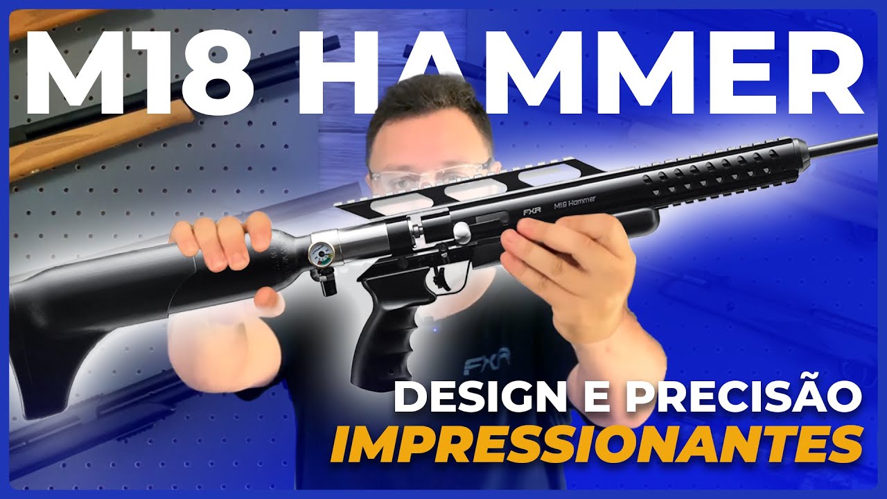 Review + Teste Carabina PCP Artemis M18 Hammer 5.5mm - Importação Oficial FXR Armas #tiroesportivo