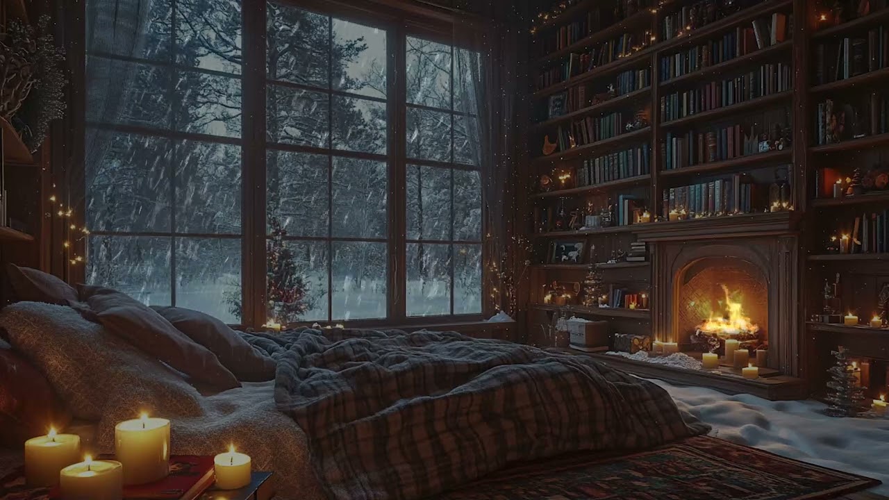 Warm Christmas Atmosphere by the Fireplace | Relaxing Sounds for Meditation and Concentration