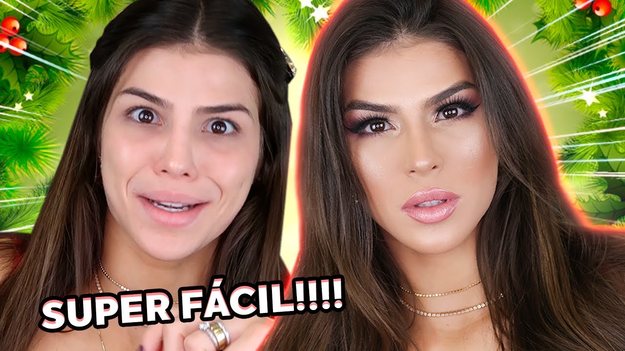 A MAKE DE NATAL MAIS FÁCIL DO YOUTUBE!!!