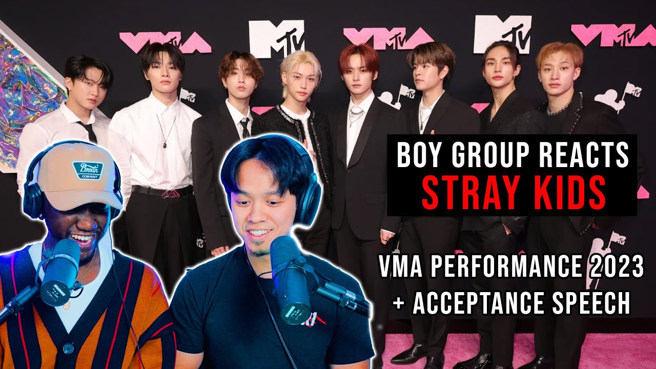 BOY GROUP REACTS | STRAY KIDS VMA PERFORMANCE + ACCEPTANCE SPEECH