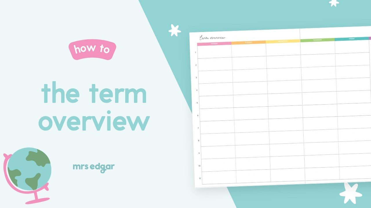 How to Set Up Your Term Overview Page | Teacher Planning Tips
