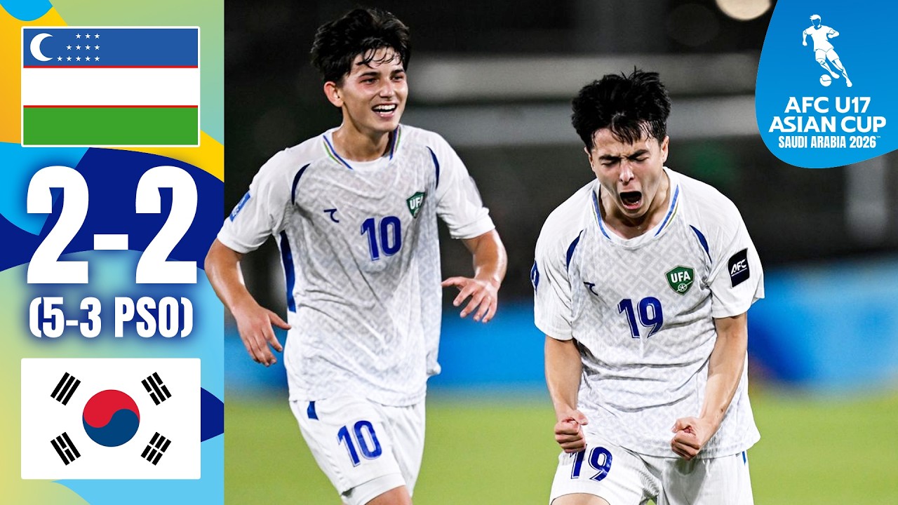 Uzbekistan win thriller on penalties | Uzbekistan - Korea Republic | Highlights | AFC U17 Asian Cup&trade;
