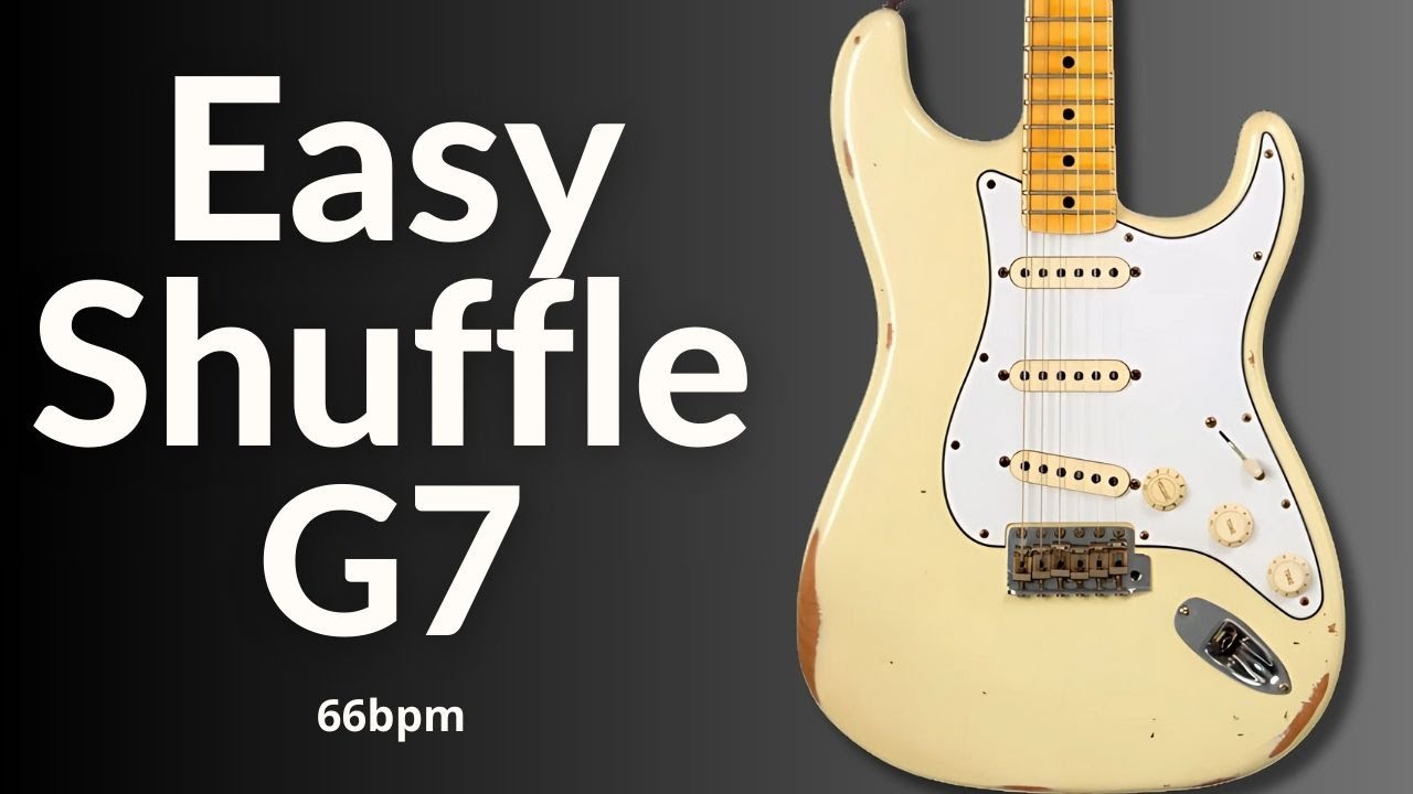 Easy Ride Shuffle Blues Guitar Backing Track in G Major (G7)