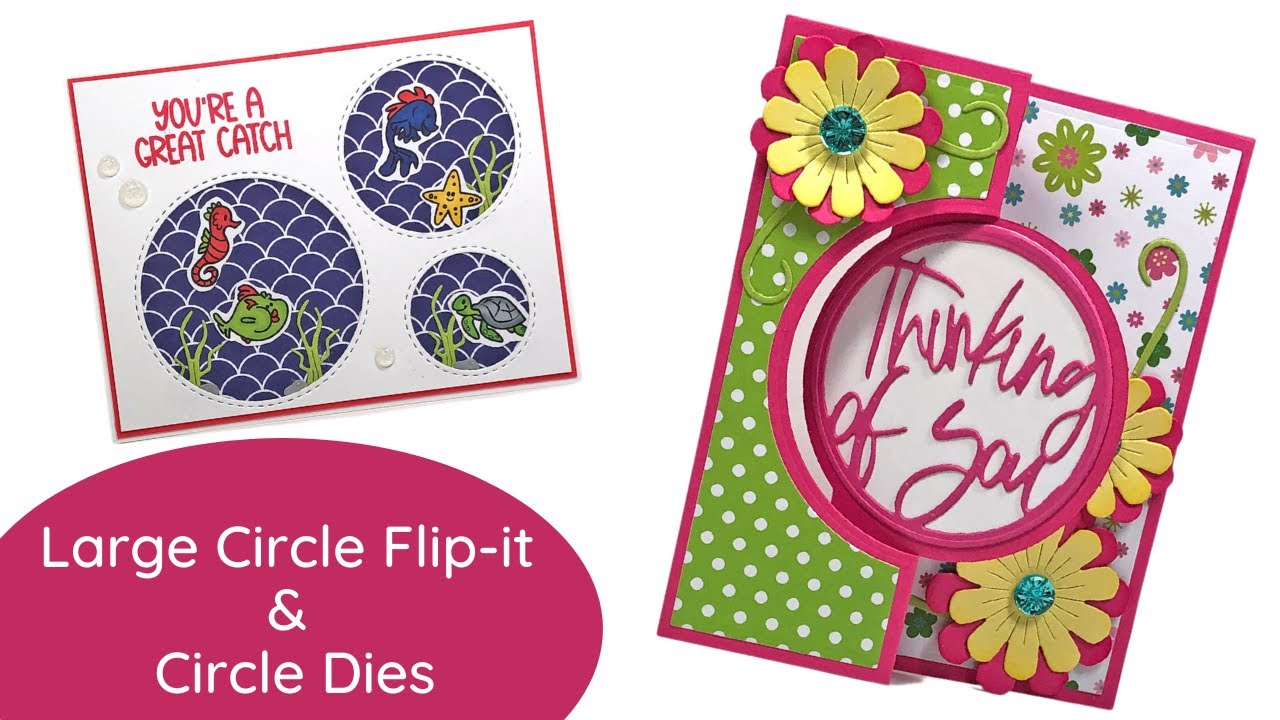 Large Circle Flip-it and Circle Word Dies | 2 Cards | The Stamps of Life