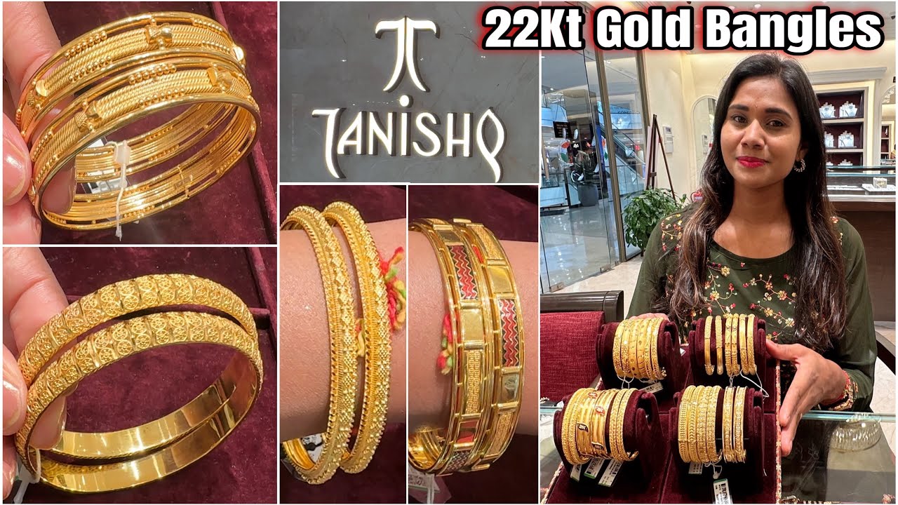 Tanishq Gold Bangles Designs & Price 17Gm Pair😍| Tanishq Light Weight Gold Bangles Designs & Price|