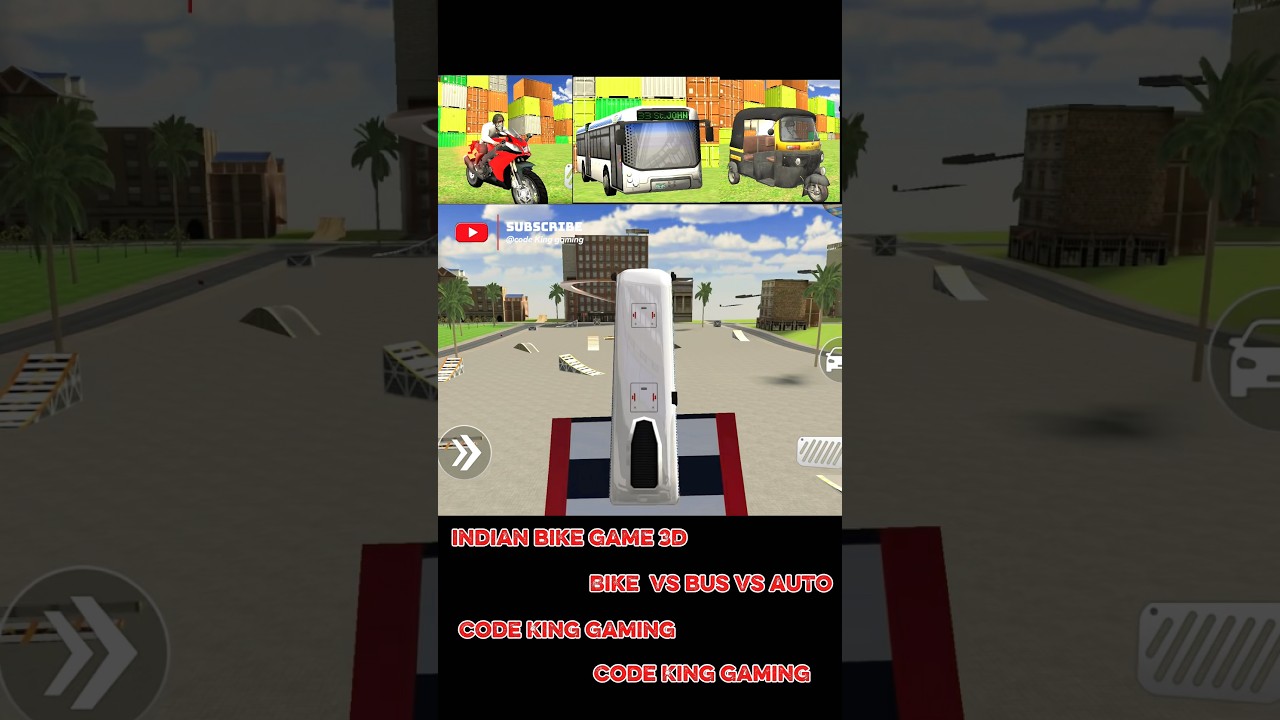 Bike Vs Bus Vs auto  India Bike game 3D🎮: New Cheat Codes!😱 