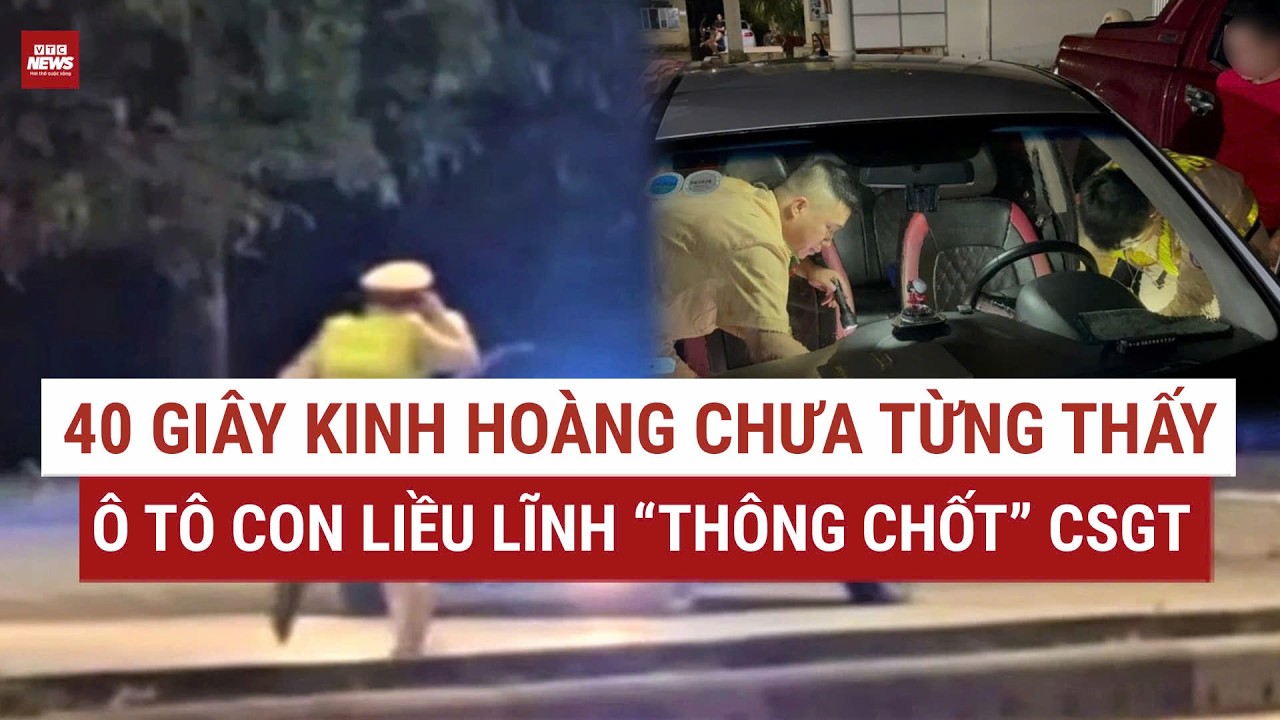 40 GIÂY NGHẸT THỞ : Tài xế liều lĩnh “thông chốt” CSGT, lùi xe – tăng ga như trong phim hành động