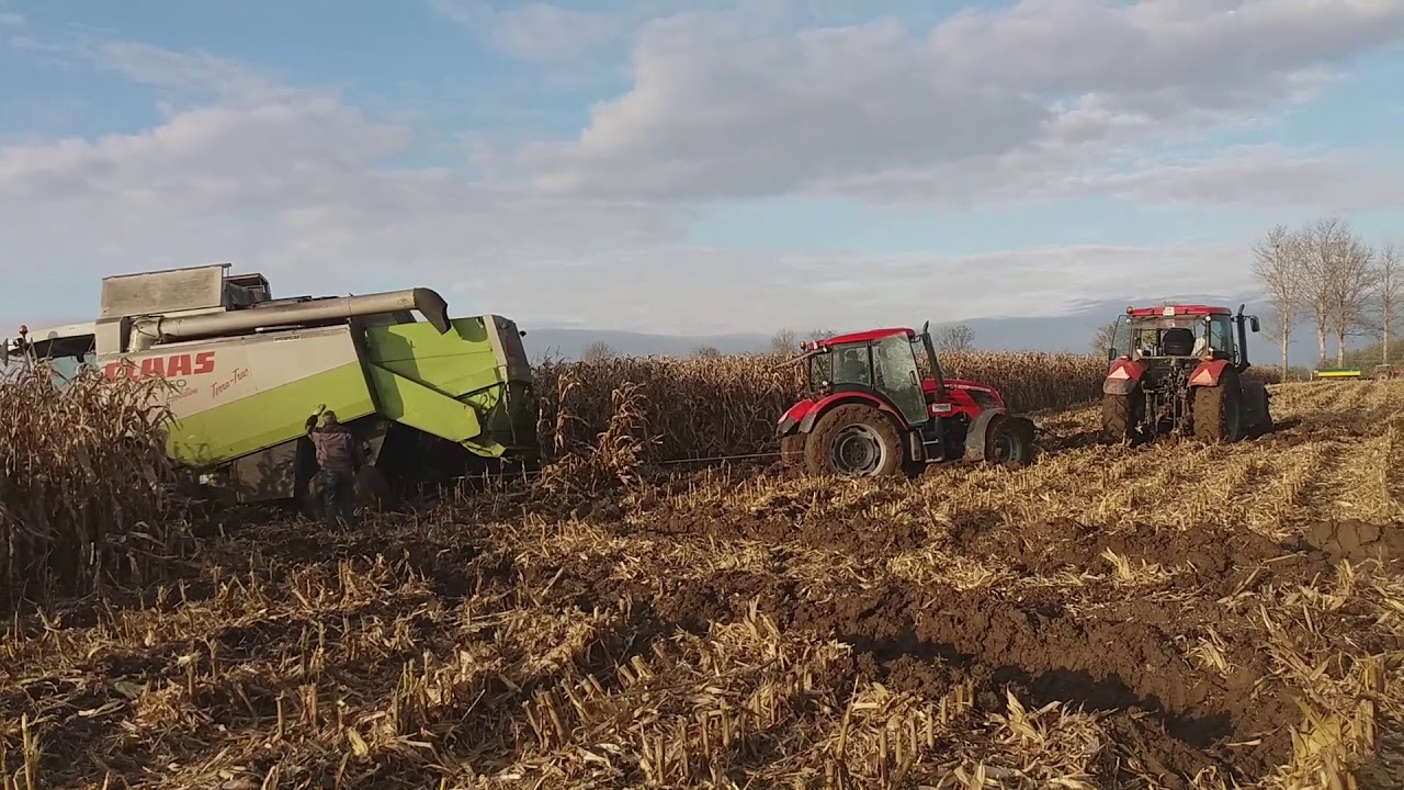 Mega wtopa Claas Lexion 460 4x4 vs 2x Zetor Proxima 110 Plus w RSP Lubcz