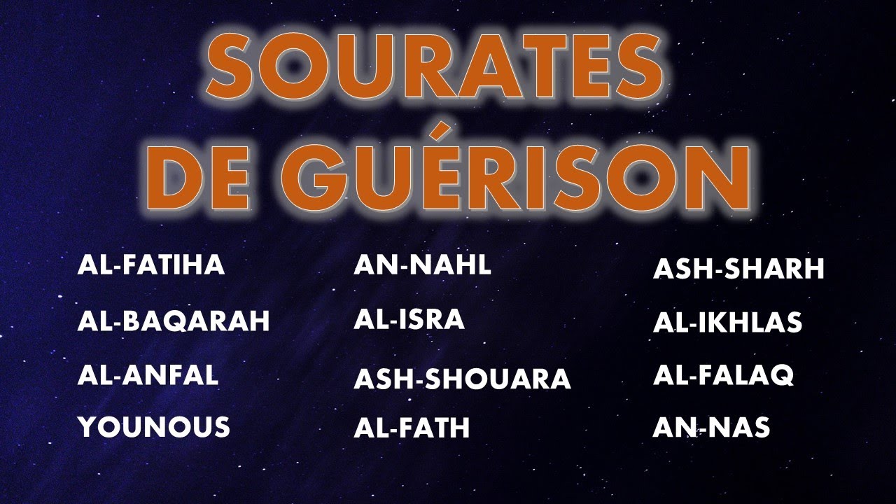 LES SOURATES DE GUÉRISON - À ÉCOUTER TOUS LES JOURS POUR UN EFFET RAPIDE ET EFFICACE INCHAA ALLAH