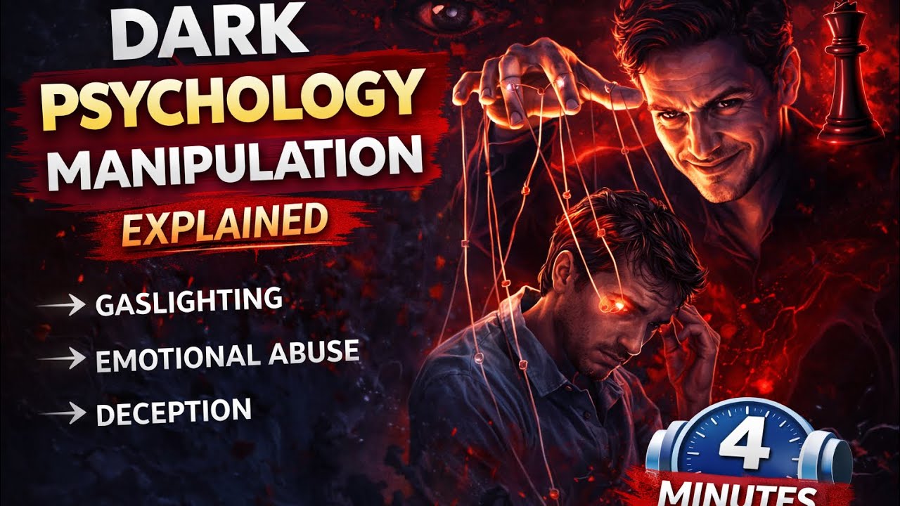Dark Psychology & Manipulation Explained in 4 Minutes (Gaslighting, Deception, Mind Control)