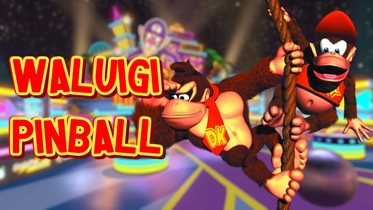 Waluigi Pinball in the Donkey Kong Country Style
