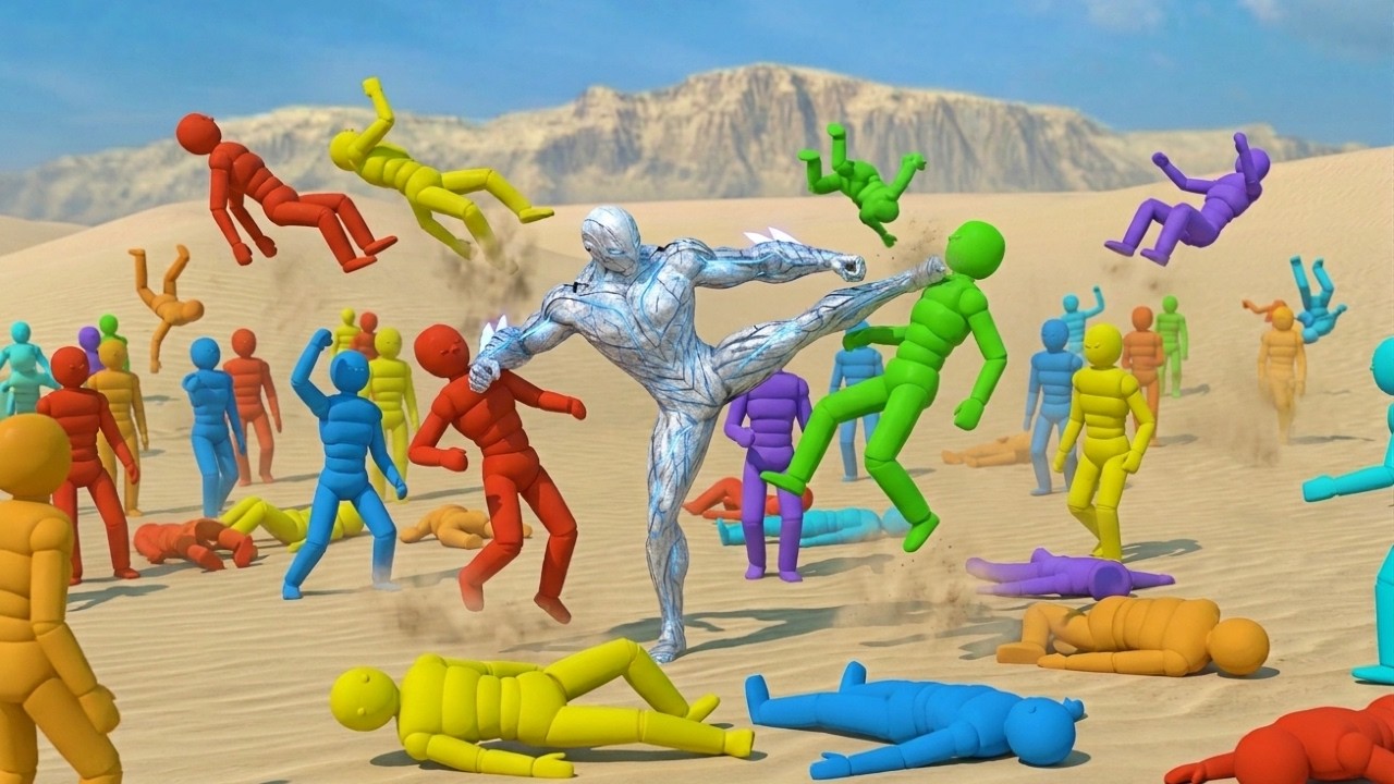 100 NPCs vs TITAN CORE &ndash; Who Will Survive? | Active Ragdoll Physics